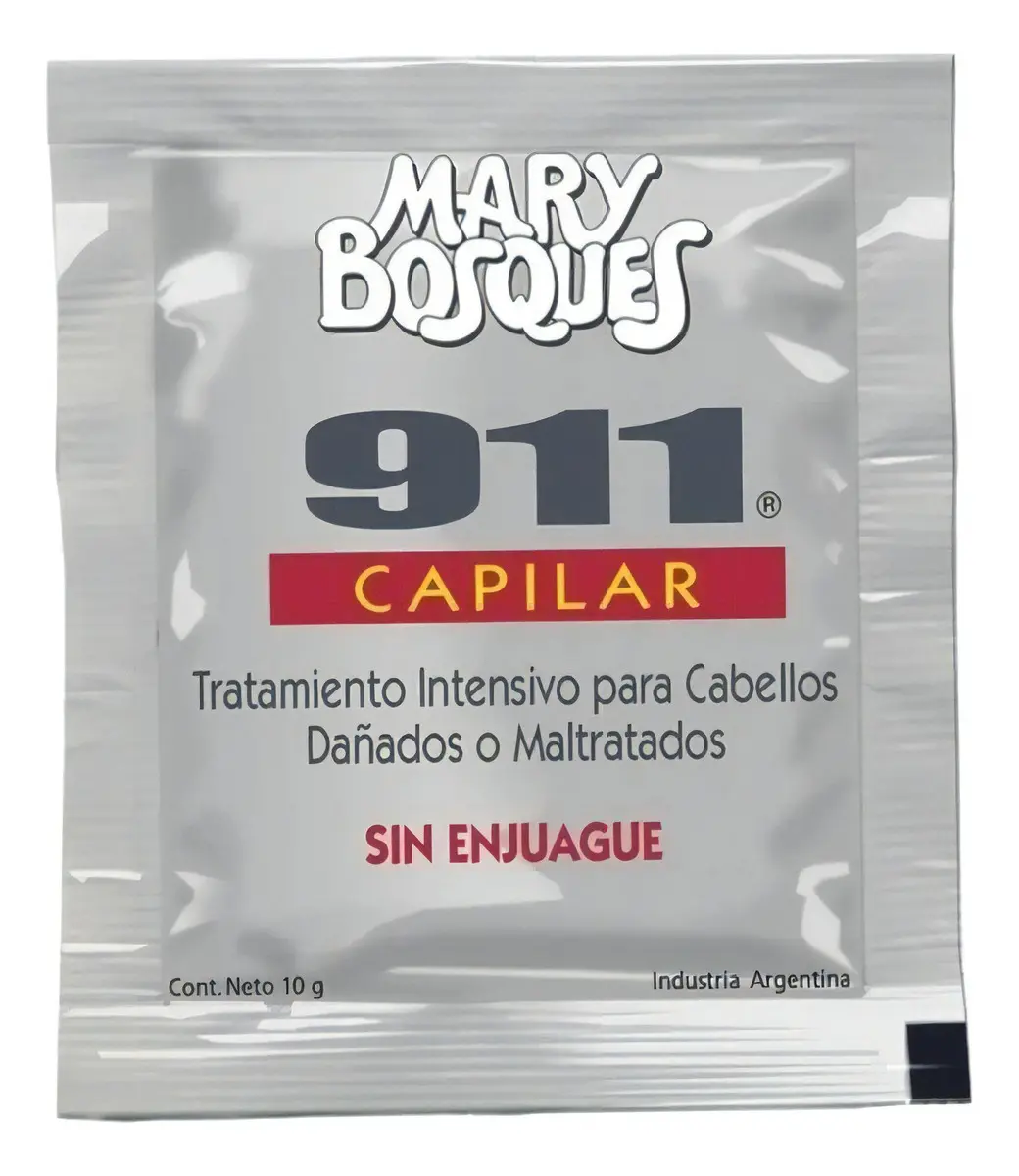 Baño Crema Mary Bosques 911 Sin Ejuague Pelo Dañado Caja X36 - Imagen 2