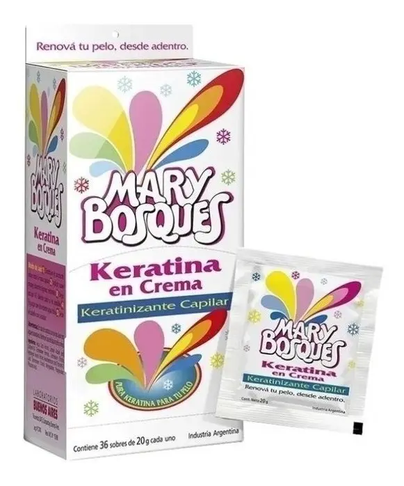 Mary Bosques Keratina En Crema Sobre X 20 Gr X 36u