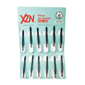 Pinza De Depilar  Negra Xzn 440 Display 12 Unidades INDUSTRIA NACIONAL