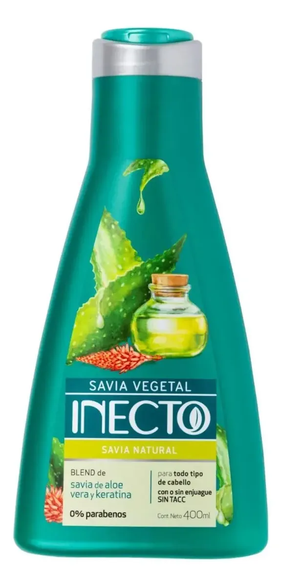 Inecto Savia Natural Aloe Vera Con Y Sin Enjuague 400ml