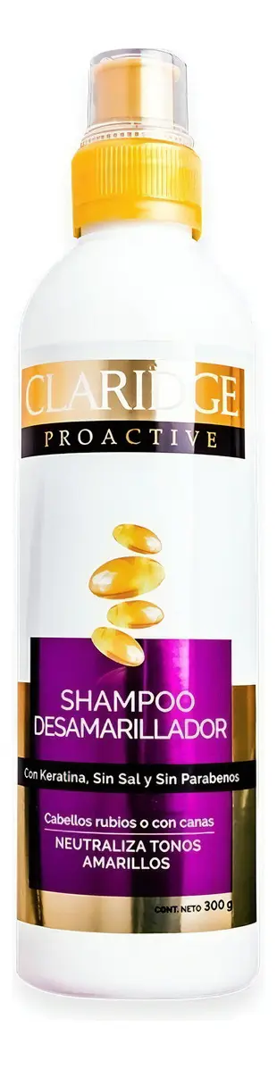 Shampoo Matizador Claridge Desamarillador Con Keratina 300ml